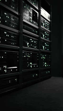 server racks in a modern data center