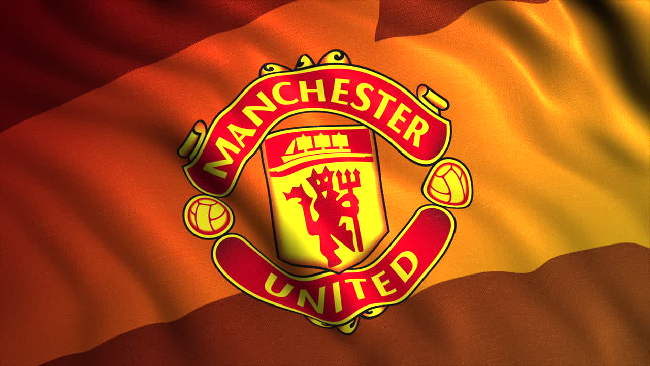 Manchester United Logo on a Flag