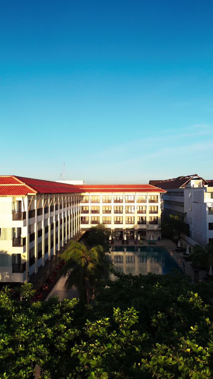 Majestic Grand Luxury hotel in Bali, aerial vertical view