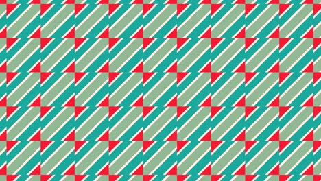 2D graphic video pattern that moves to the lower right with zoom, composed of designs and shapes with multicolored textures.