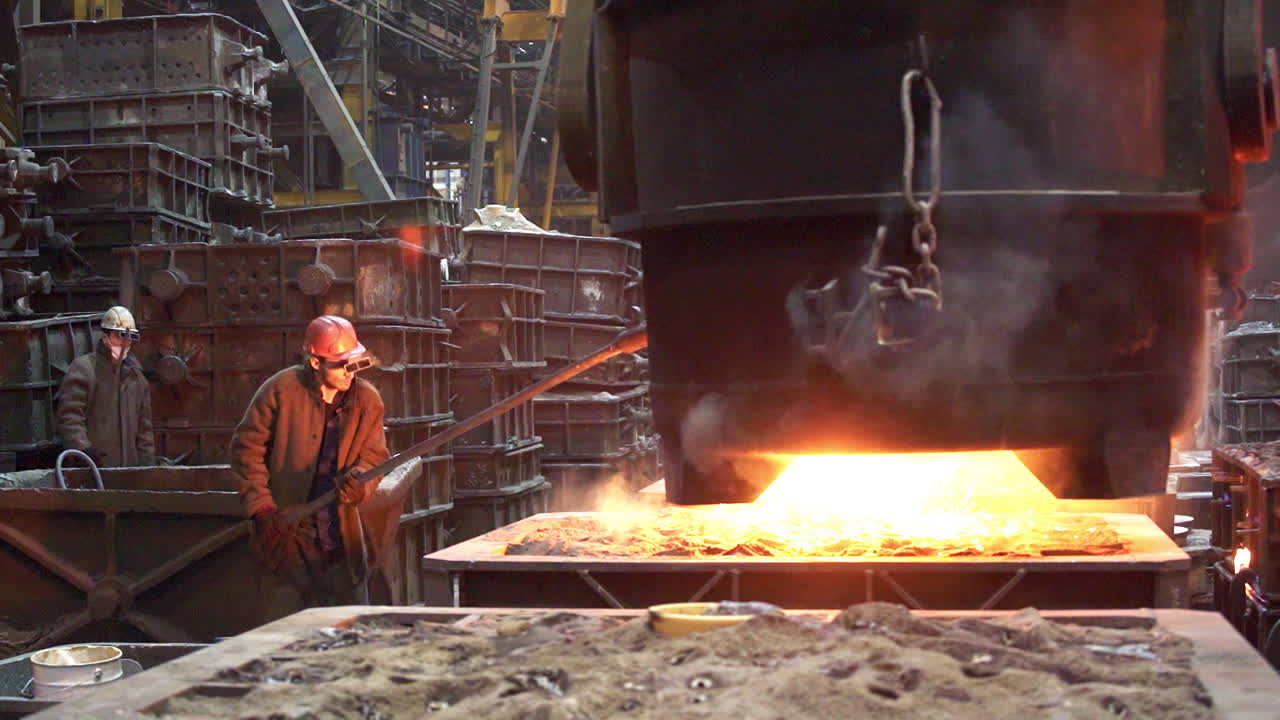 Metal Casting Process in a Foundry