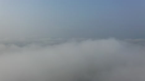 misty cloudscape from above