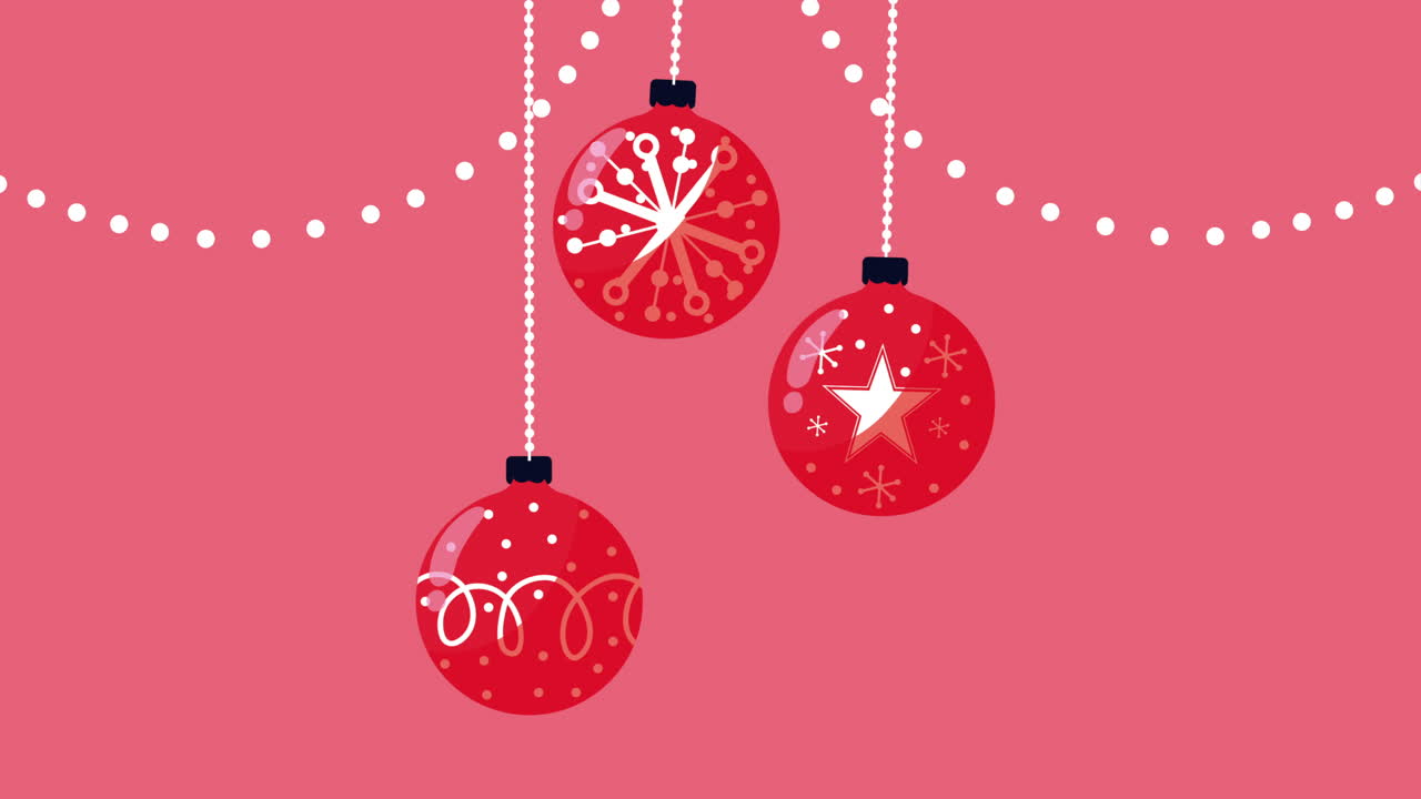 공이 매달린 메리 크리스마스 애니메이션