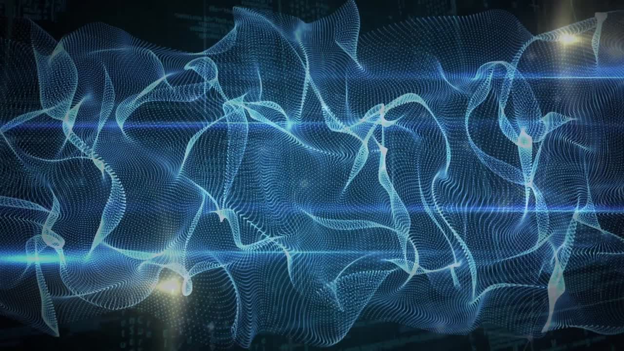 animación del procesamiento de datos a través de redes