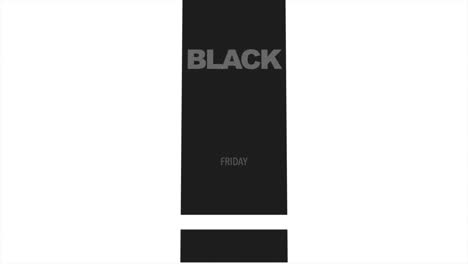 black friday text in black frame on white modern gradient