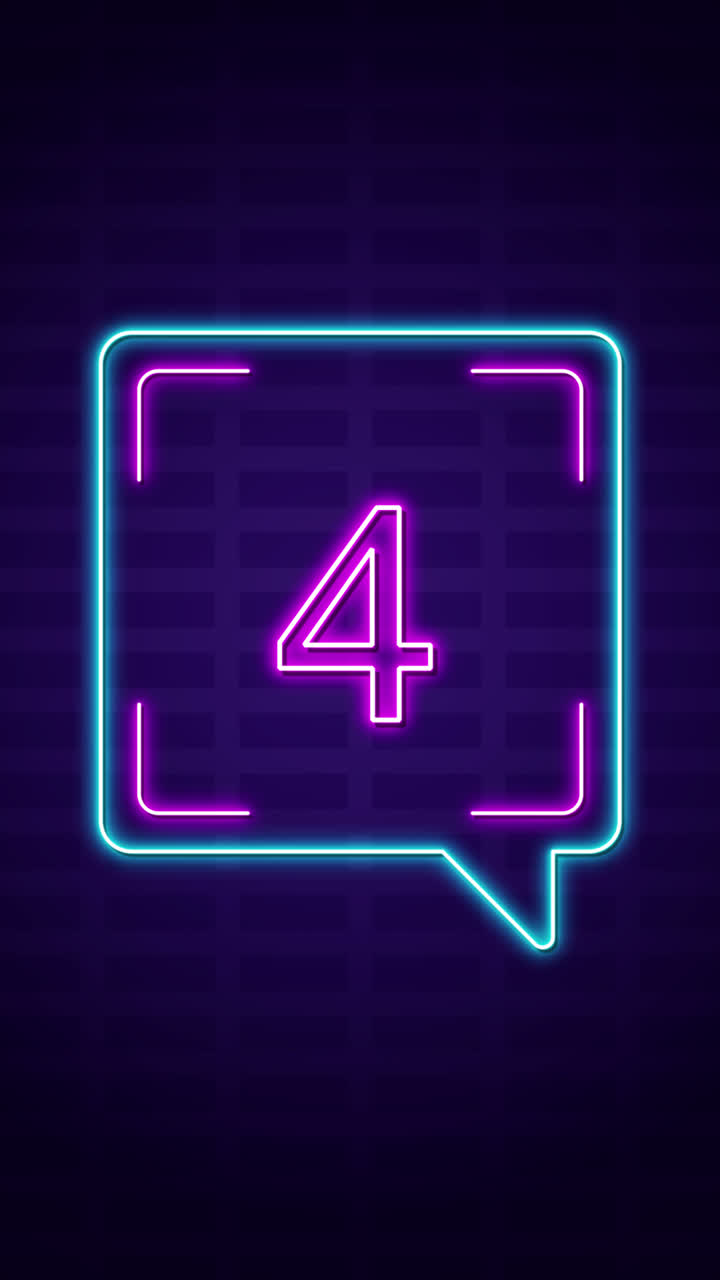Neon Number Icons