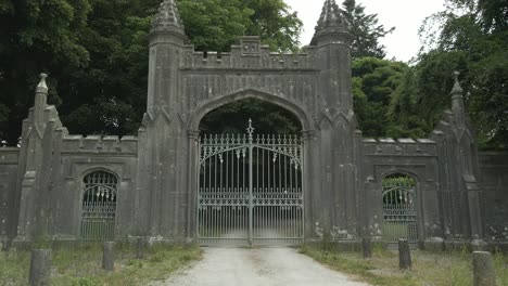 vintage gate of doneraile wildlife park in county cork, ireland