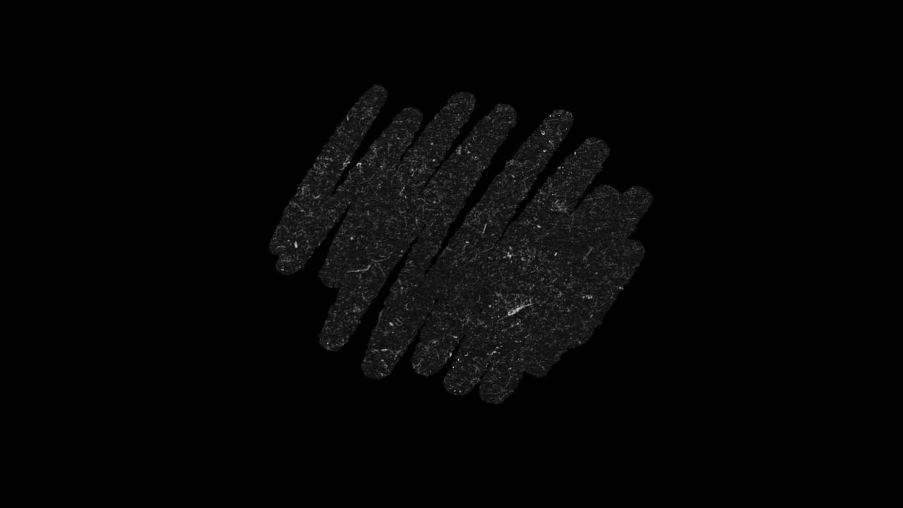 Animated Hand Drawn Scribble Shape on Black Background