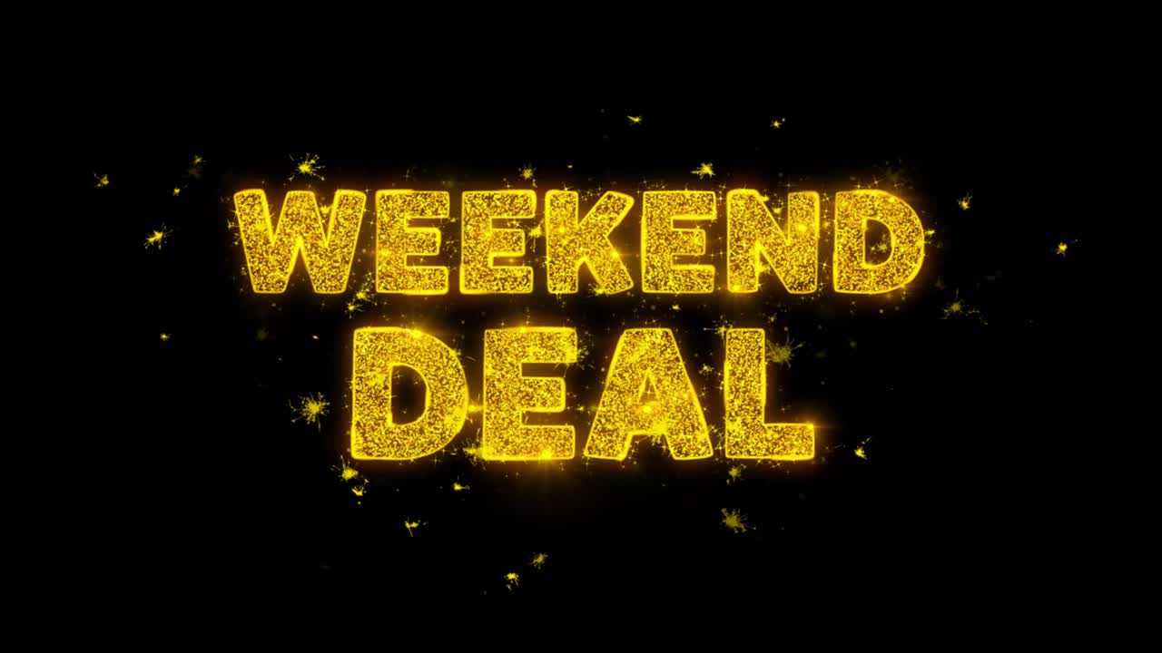 Weekend Deal - Sparkling Gold Text Effect