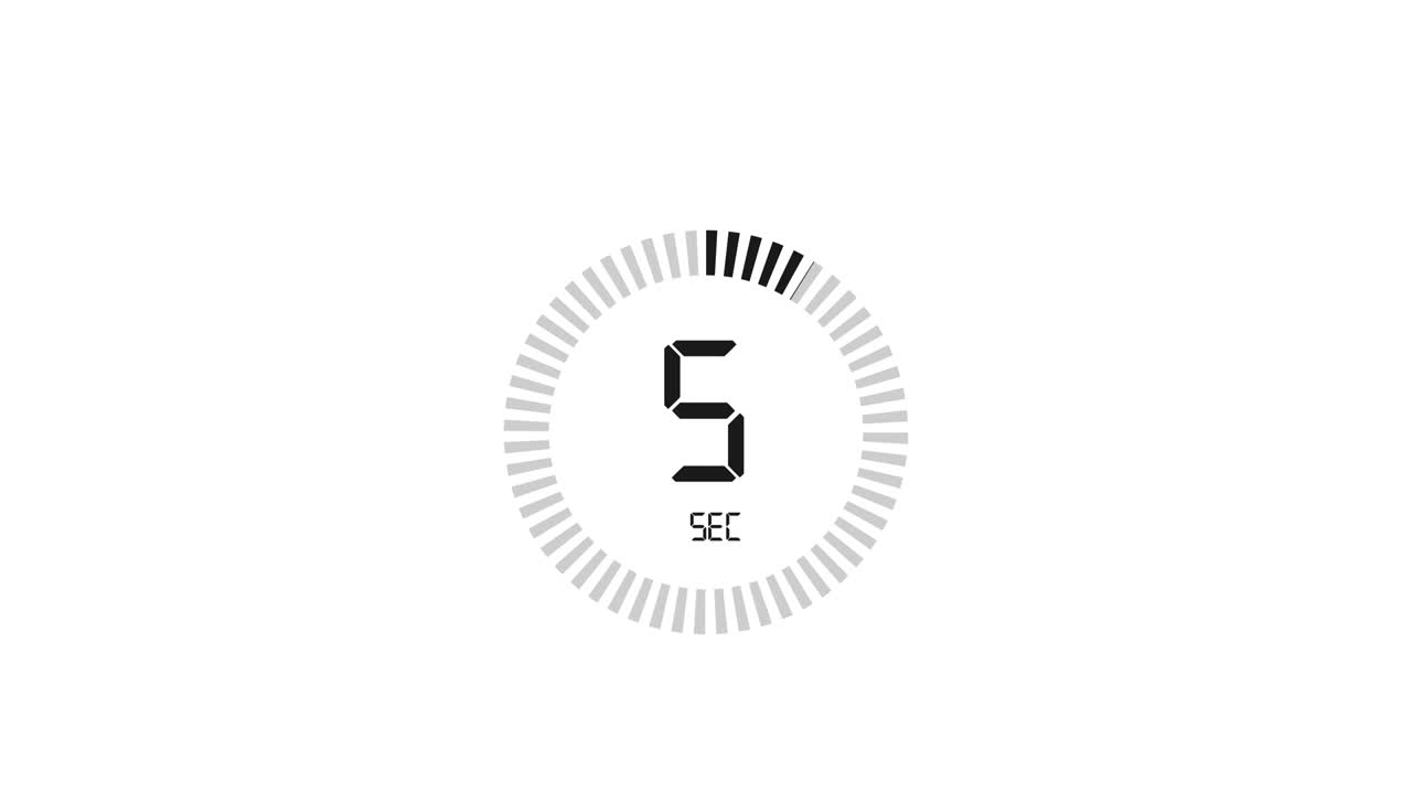 The 10 second, stopwatch icon. Stopwatch icon in flat style, timer on on color background. Motion graphics.
