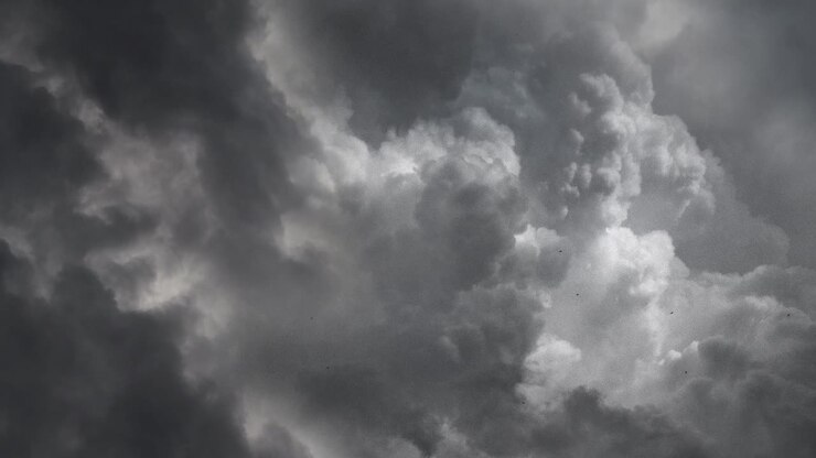 Stormy dark Skies of Thunderstorms and Dark Clouds