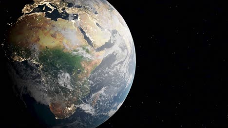 Satellitenansicht-Eines-Umlaufenden-Planeten-Erde-Mit-Darstellung-Des-Afrikanischen-Kontinents