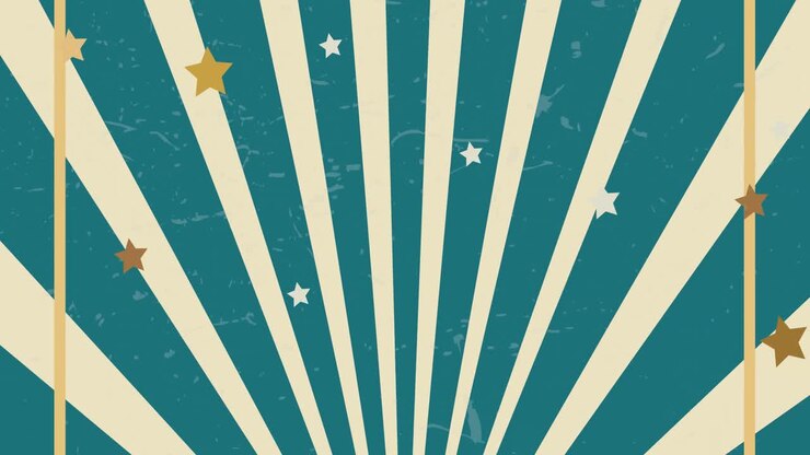 Animation of stripes and stars on blue backgroud
