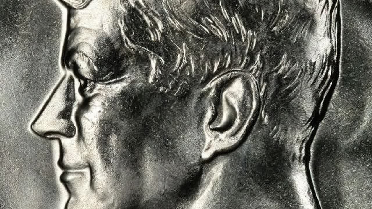 Jonh Kennedy Portrait on U.S.A Silver Coin