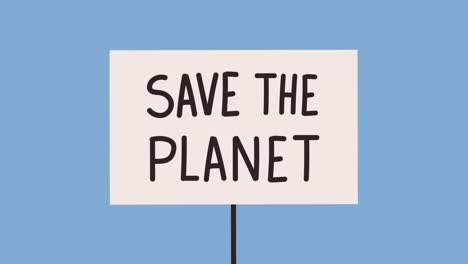 save the planet protest sign