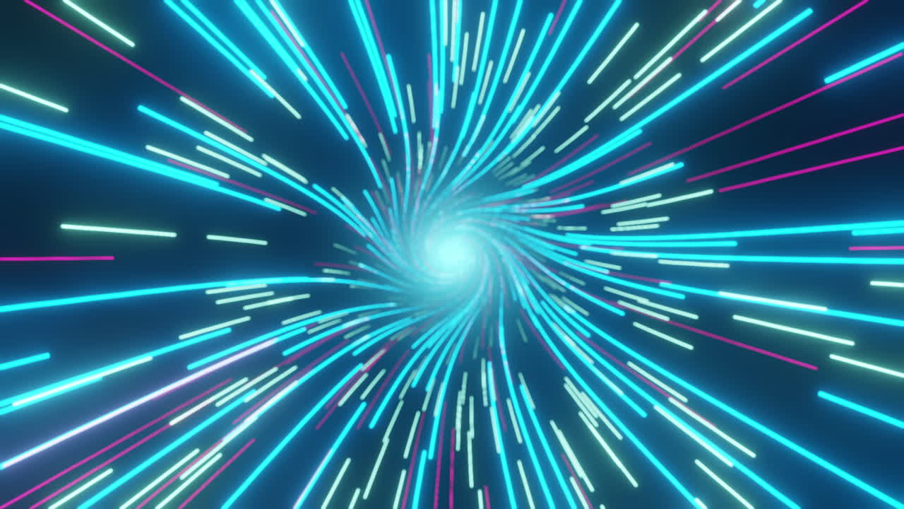 추상적인 네온 터널