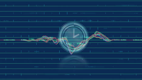 animación del procesamiento de datos durante el reloj