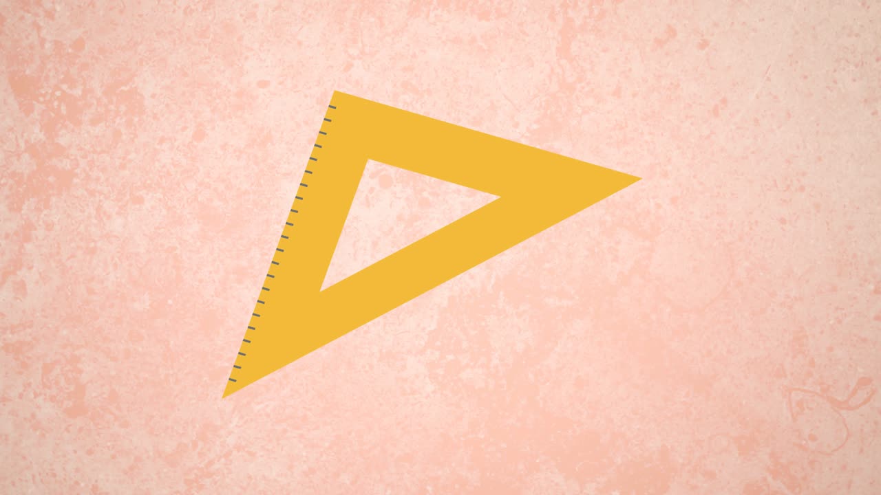 Animation of square icon moving on pink background