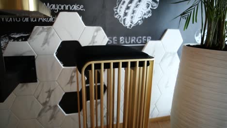 shot of a modern chair in cafe