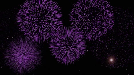 A mesmerizing display of purple fireworks in the night.
