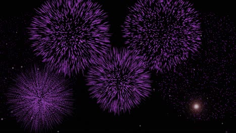 a mesmerizing display of purple fireworks in the night.