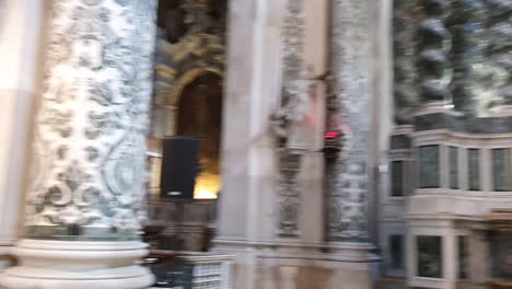 venice, inside of a church, chairs, painting, marble, 8 seconds, hd, daytime, 30 frames per second