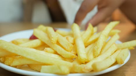 patatas fritas en un plato