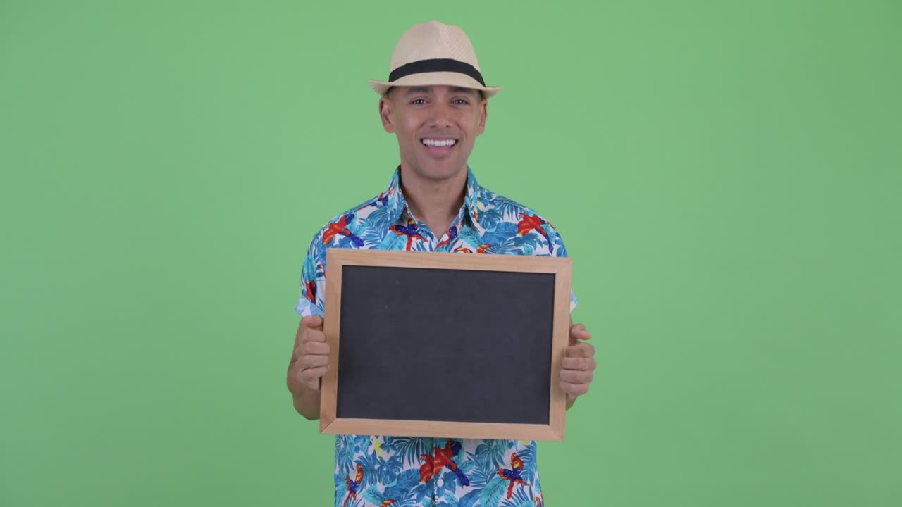 Handsome multi ethnic tourist man ready for vacation