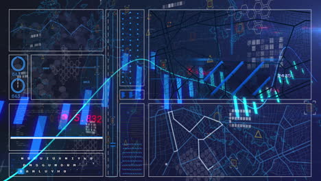 Animation-of-data-processing-on-black-background