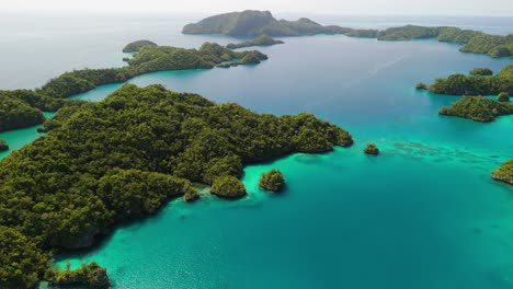 remote islands surrounded by coral reef in fiji