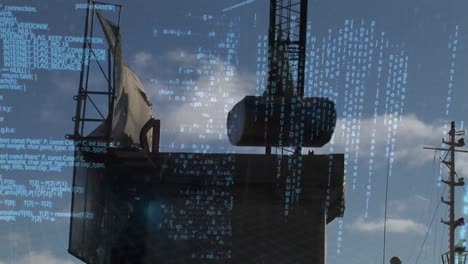 Program codes and a lifting machine