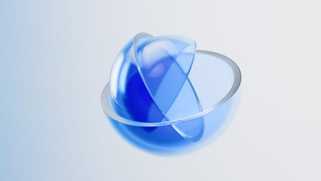 transparent glass with gradient colors, 3d rendering.