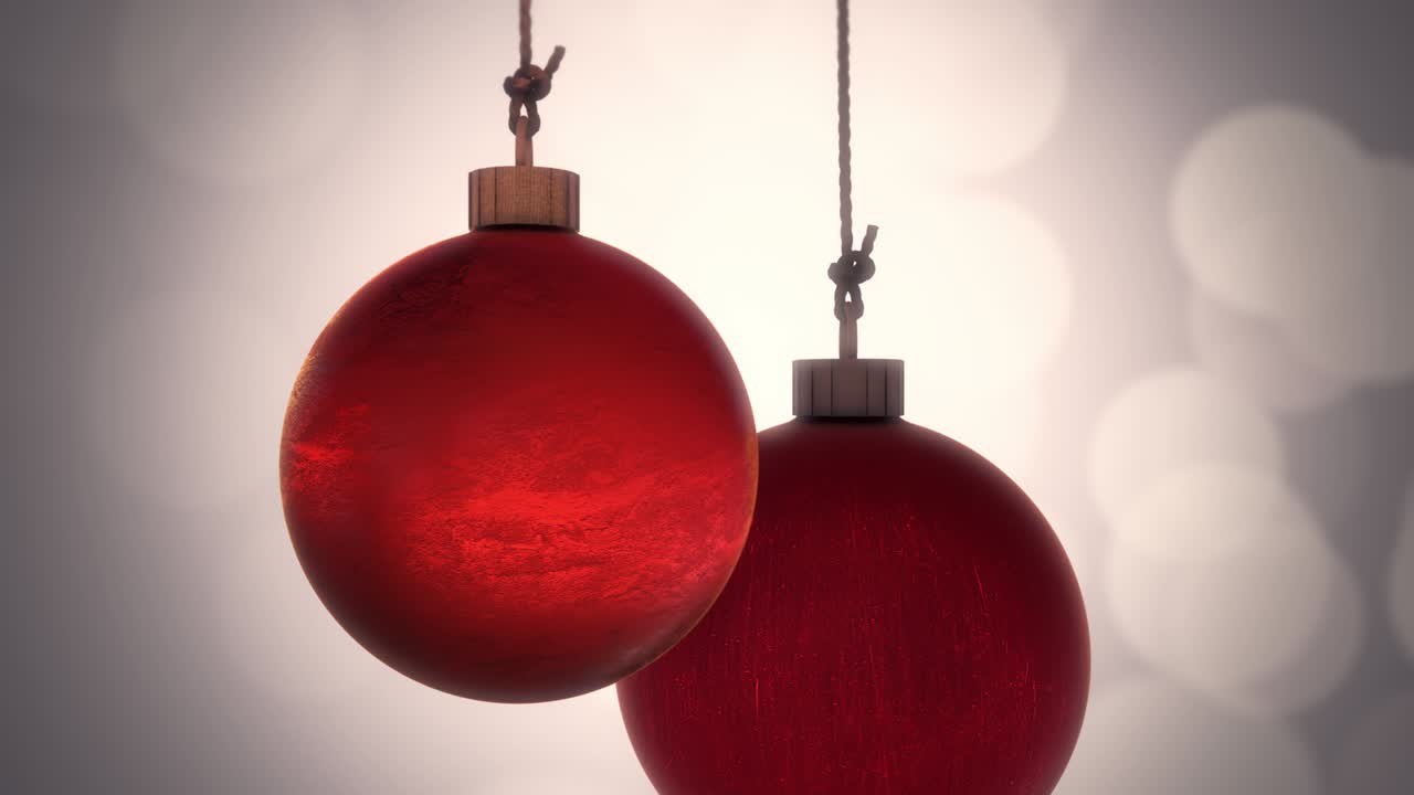 Beautiful baubles balls background loop animation
