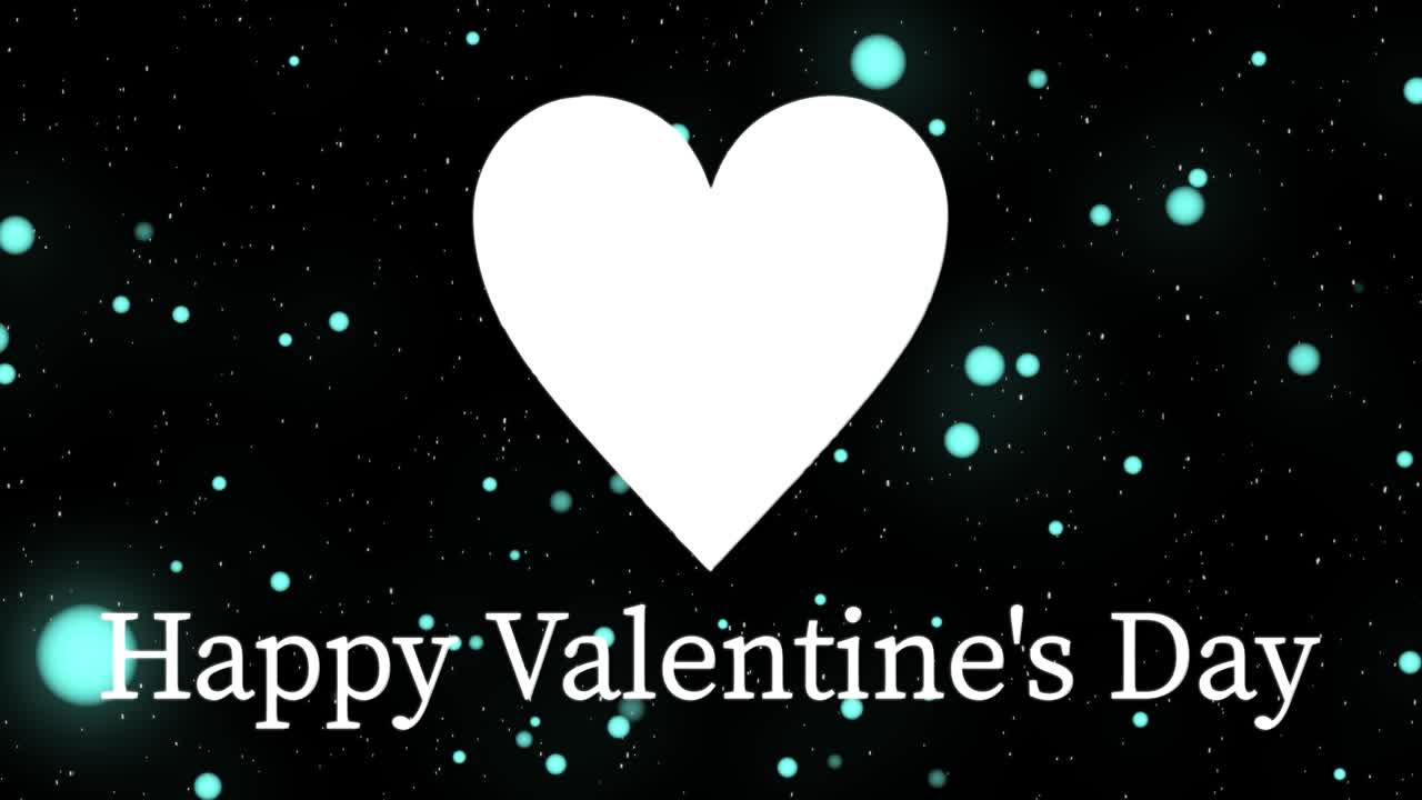 Animazione grafica di testo per messaggio di San Valentino.