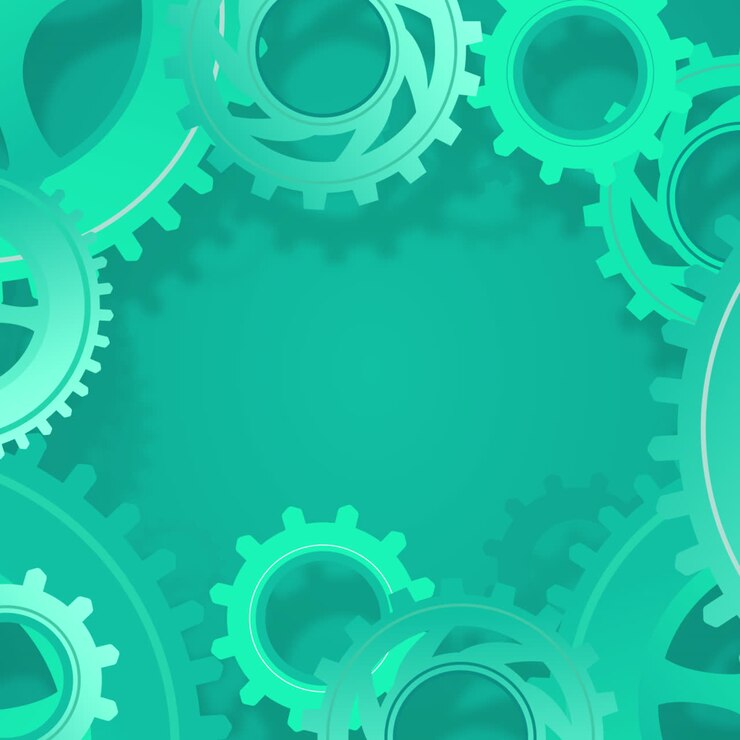 Abstract Green Gears Background