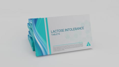 comprimidos para la intolerancia a la lactosa en caja de medicamentos