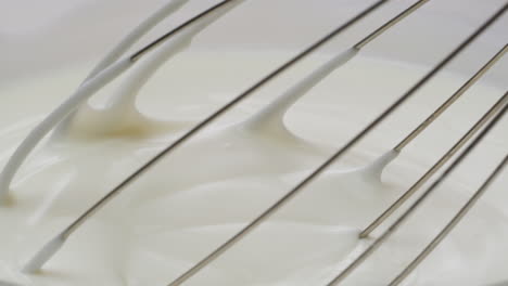 whipping cream in a bowl