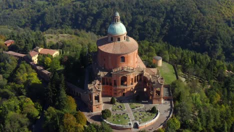 Sanctuary-of-the-Madonna-di-San-Luca,-Bologna,-Emilia-Romagna,-Italy,-October-2021