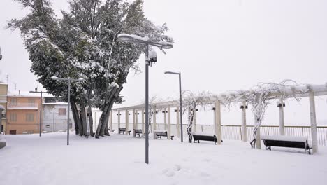 snow covered area of belvedere giovanni santoleri, guardiagrele, abruzzo, italy