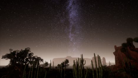 hyperlapse in death valley national park desert moonlit under galaxy stars