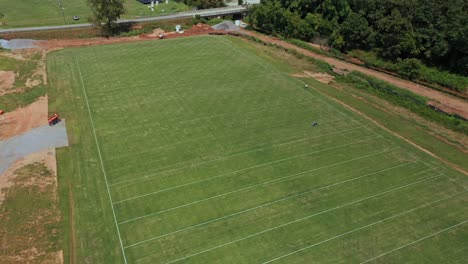 aerial shot of anderson university athletic field, anderson, south carolina