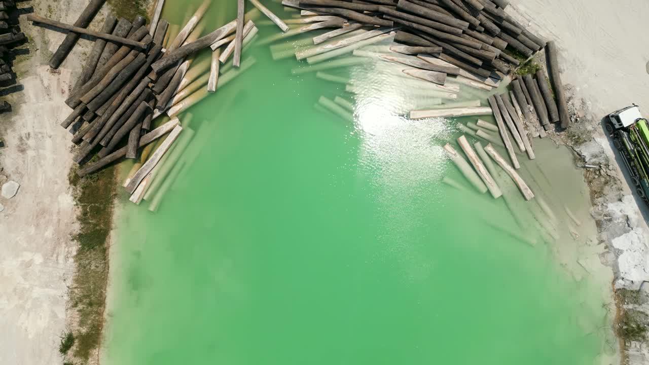 Aerial View of Quarry and Logging Operations