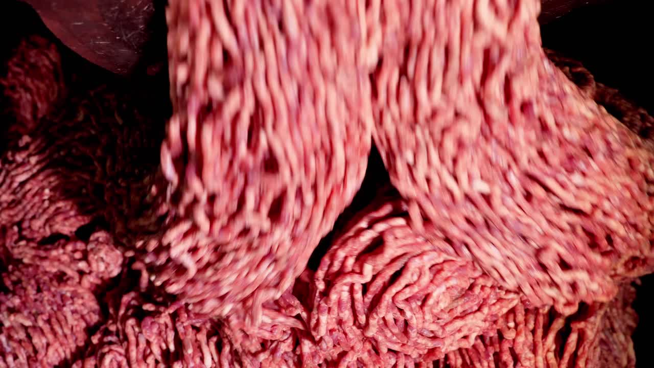 Ground Beef Being Processed