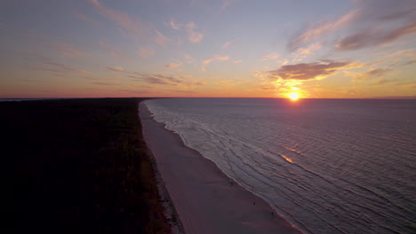 beautiful, amazing epic sunset over the baltic sea, vistula spit