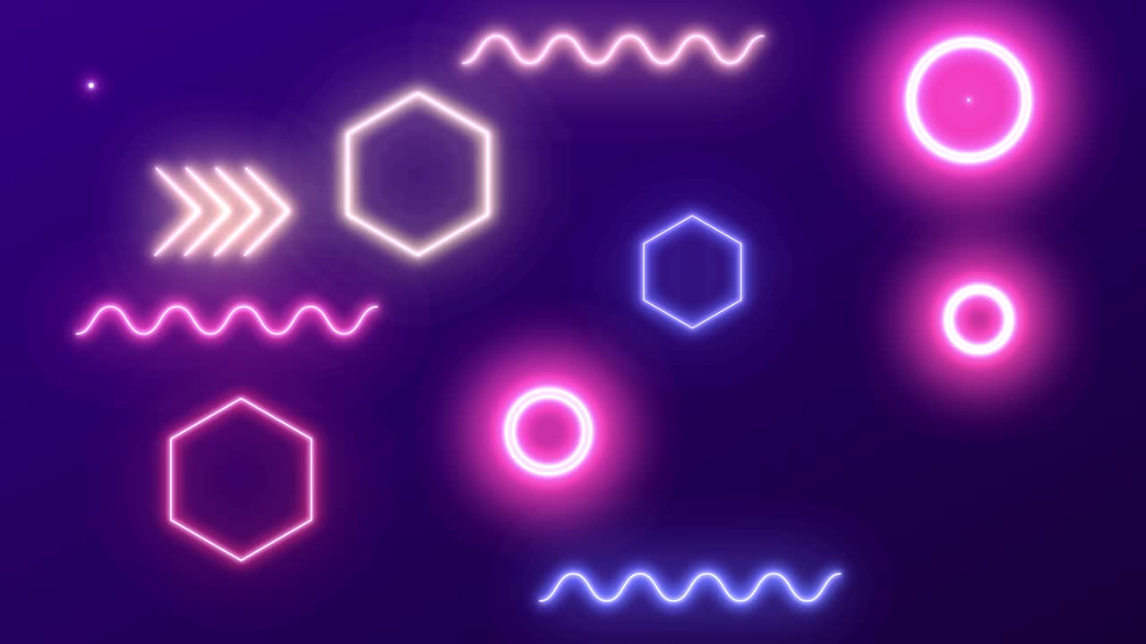 fondo abstracto de movimiento geométrico de neón. plantilla de colores frescos. bucle de fondo.