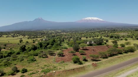 drone landing in a small village town of loitokitok kenya