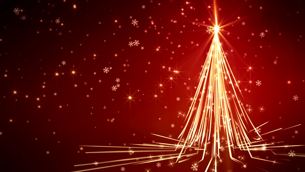 빨간 줄무 크리스마스 트리