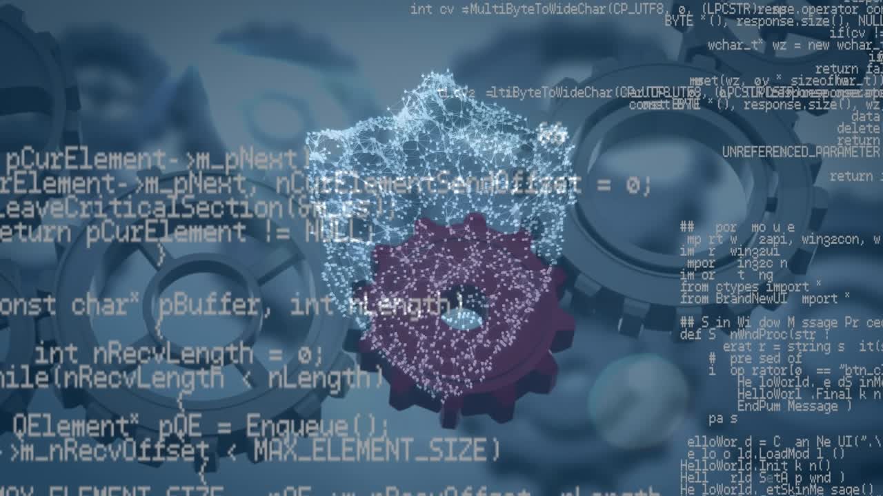 Animazione di elaborazione dati COVID su dati in elaborazione.