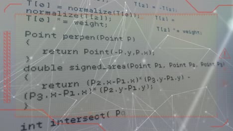 Animation of data processing with networks of connections
