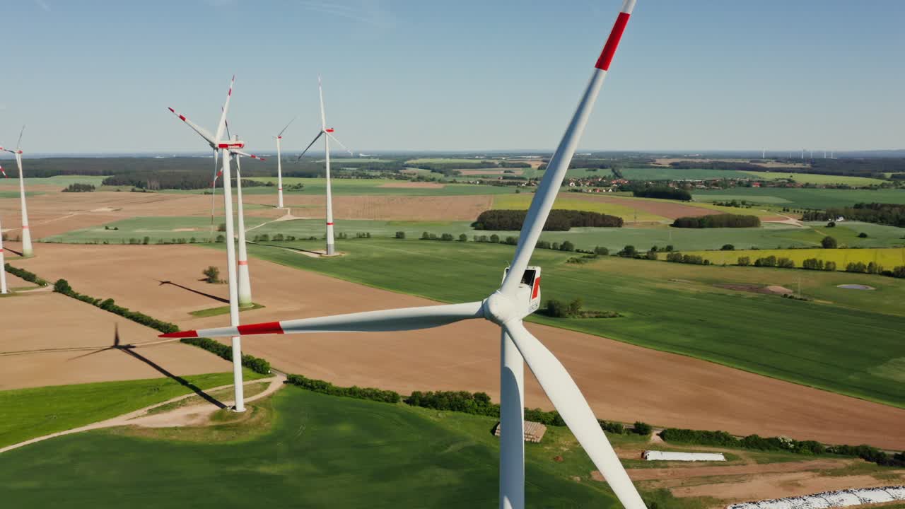 풍력 발전소의 공중 사진